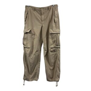Aritzia TNA Supply Cargo Pants in khaki tan Adjustable waist 108759 Size 12